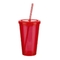 Rode Roze het Drinken van 500ml Plastic Glazentuimelschakelaar Cups Double Wall