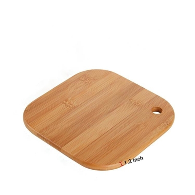 Met de hand gemaakte Plantaardige 20x20x3cm Mini Bamboo Cutting Board For Kinderen