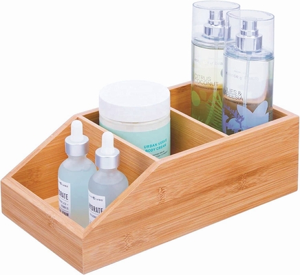 Berging 25.2*15.2*8.9cm Bamboe badkamer organisator Kofferbak 3 gedeelde delen