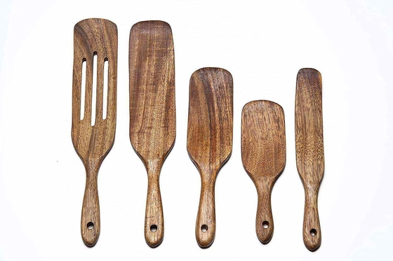 Houten bamboe Spurtels Keukengereedschap Gereedschap Set van 5 stuks