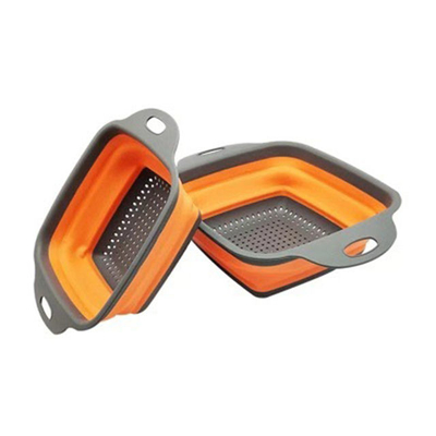 Vergiet 24.5x18.5cm van de voedselrang de Manden Opvouwbaar Keukengereedschap van de Siliconeopslag