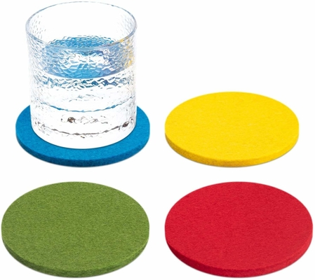 3mm Dikke Gevoelde Absorberende Onderleggers voor glazenkop Mats For Drinks Protect
