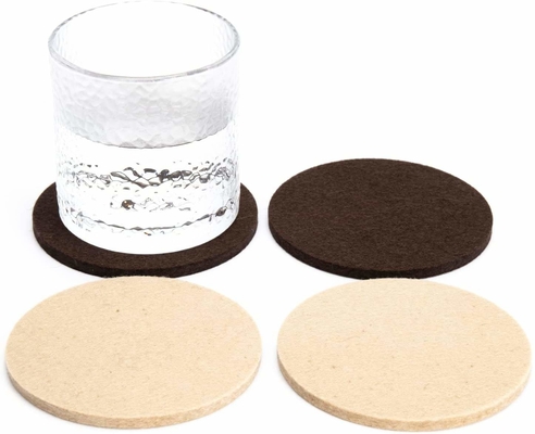 3mm Dikke Gevoelde Absorberende Onderleggers voor glazenkop Mats For Drinks Protect