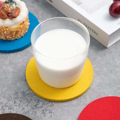 3mm Dikke Gevoelde Absorberende Onderleggers voor glazenkop Mats For Drinks Protect