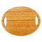 Oval bamboe massief hout bedieningsbak licht gewicht voor voedsel