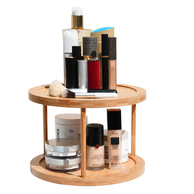 Badkamer Bamboe Cosmetische Organisator Berging 360 Rotatie Multifunctioneel