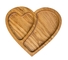Bamboe hartvormige serveerplaat Walnoot Hout Fruit Tray Eco-vriendelijk