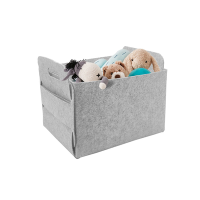 Op maat gemaakte moderne opslagmandjes Set 100% polyester felt containers voor het organiseren van huishoudelijke artikelen