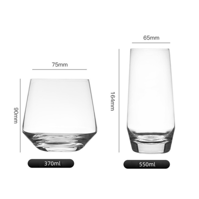 OEM Crystal Whisky Wedding Champagne Drinking Waterglazen 72*120mm